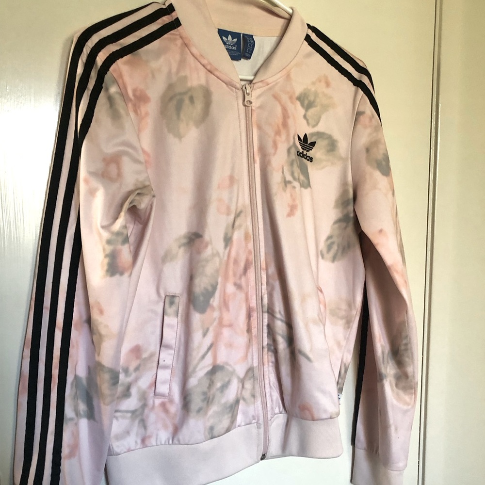 Adidas trunk jacket floral pink